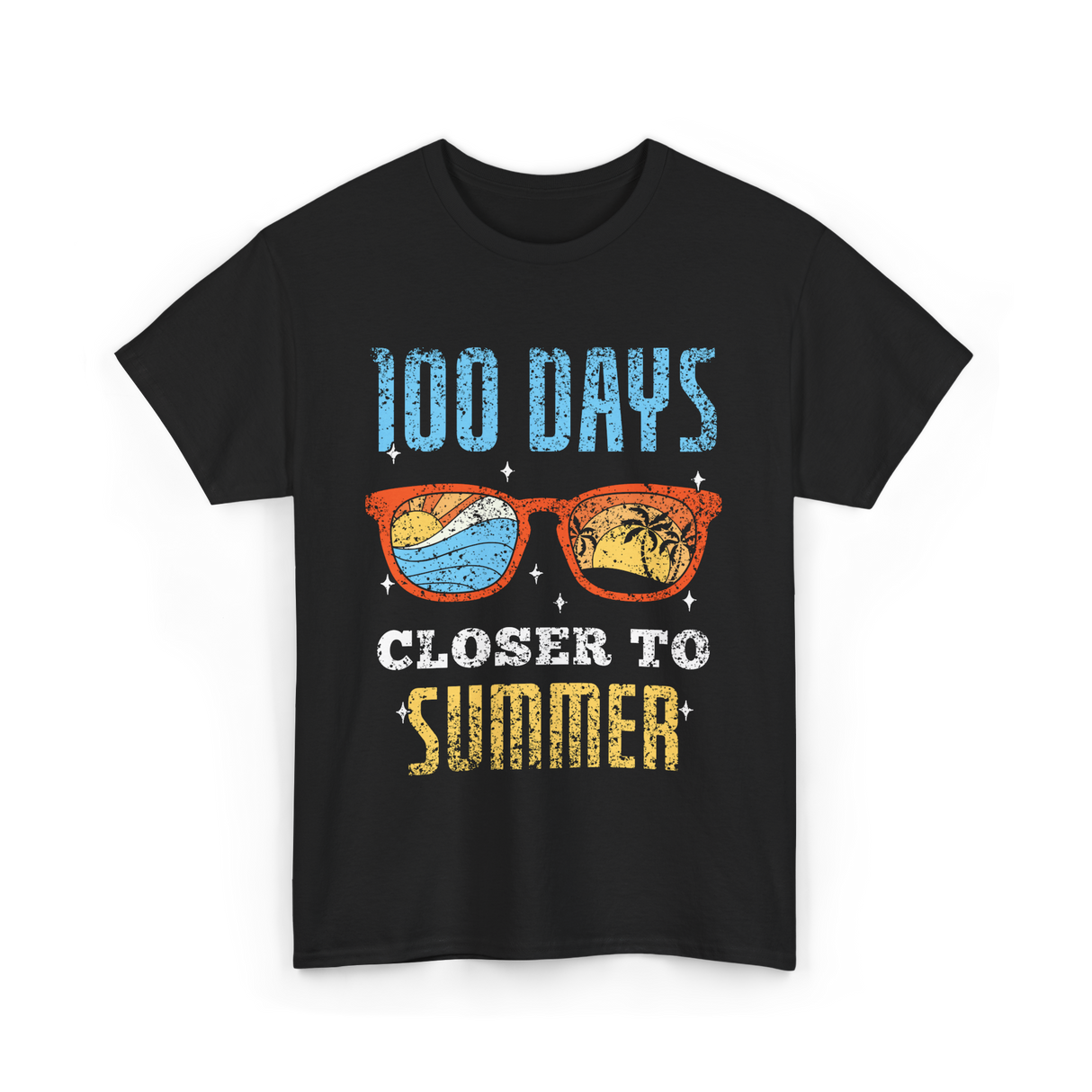 100 Days Closer To Summer Summer Fun T-Shirt - Black