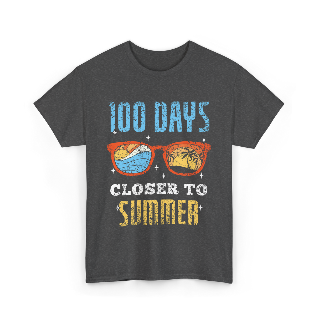 100 Days Closer To Summer Summer Fun T-Shirt - Dark Heather