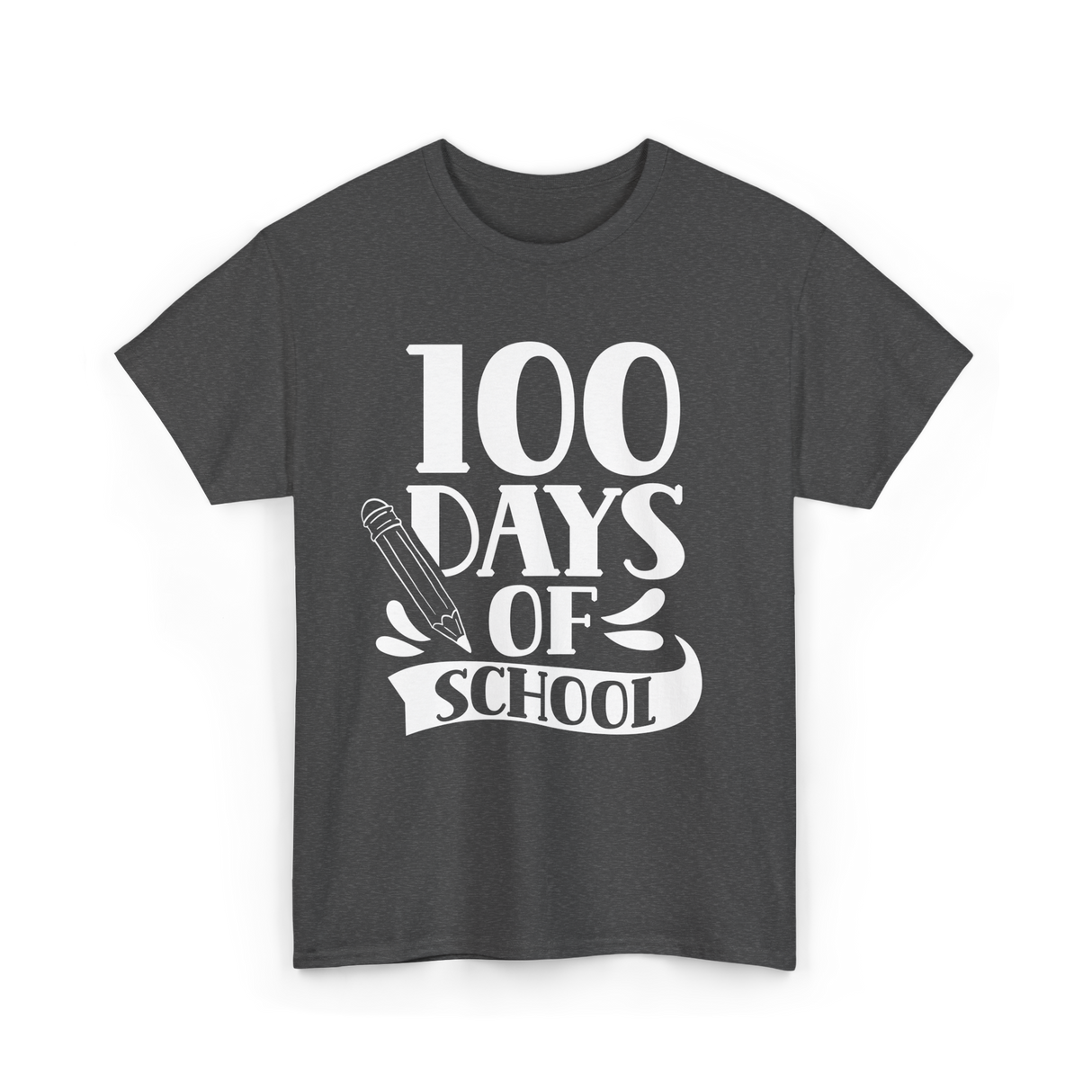 100 Days Of School Kids Education T-Shirt - Dark Heather