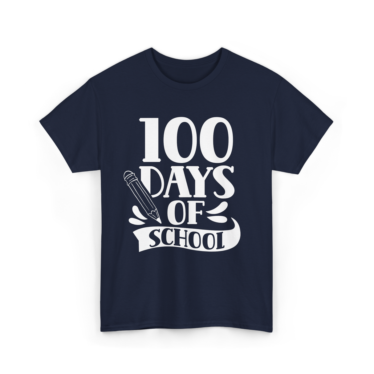 100 Days Of School Kids Education T-Shirt - Navy