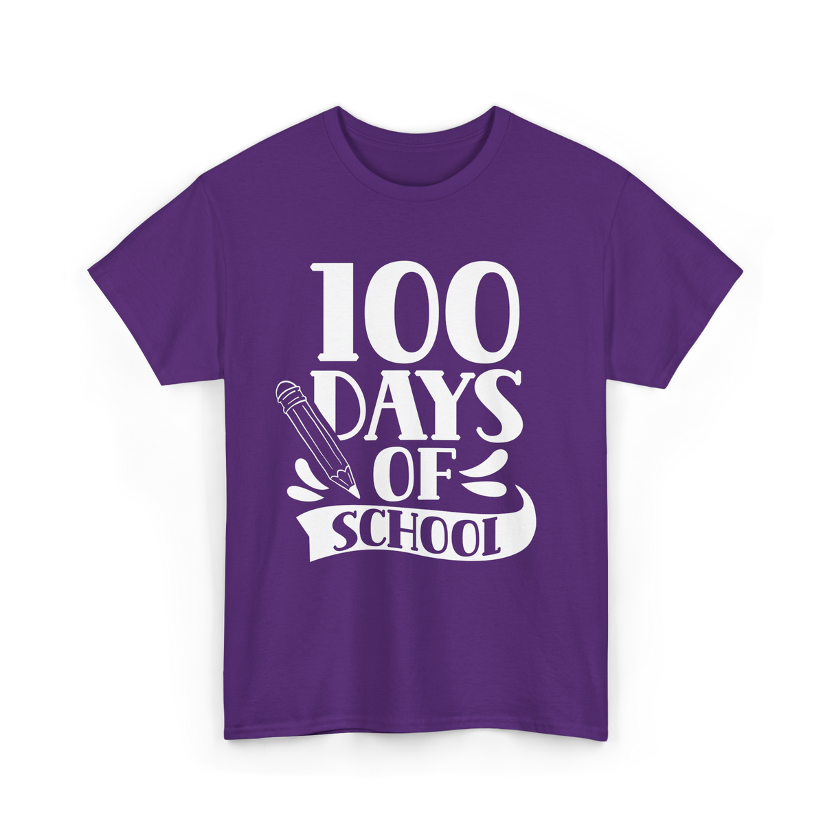 100 Days Of School Kids Education T-Shirt - Purple