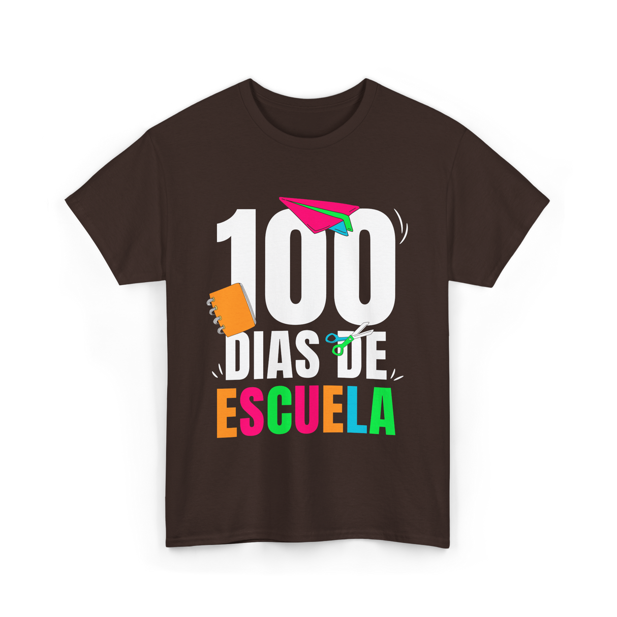 100 Dias De Escuela School Kids T-Shirt - Dark Chocolate