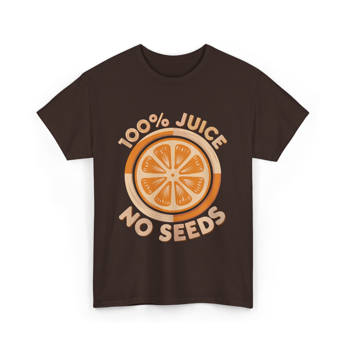 100 Juice No Seeds Juice T-Shirt - Dark Chocolate