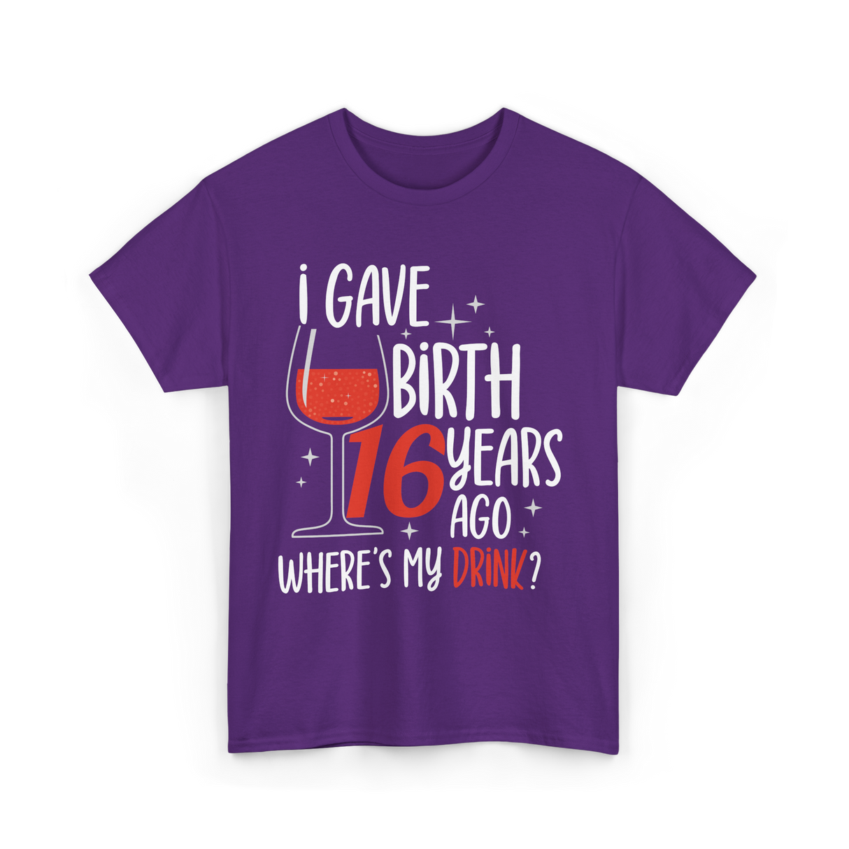 16 Years Ago Mother Birthday Mom T-Shirt - Purple