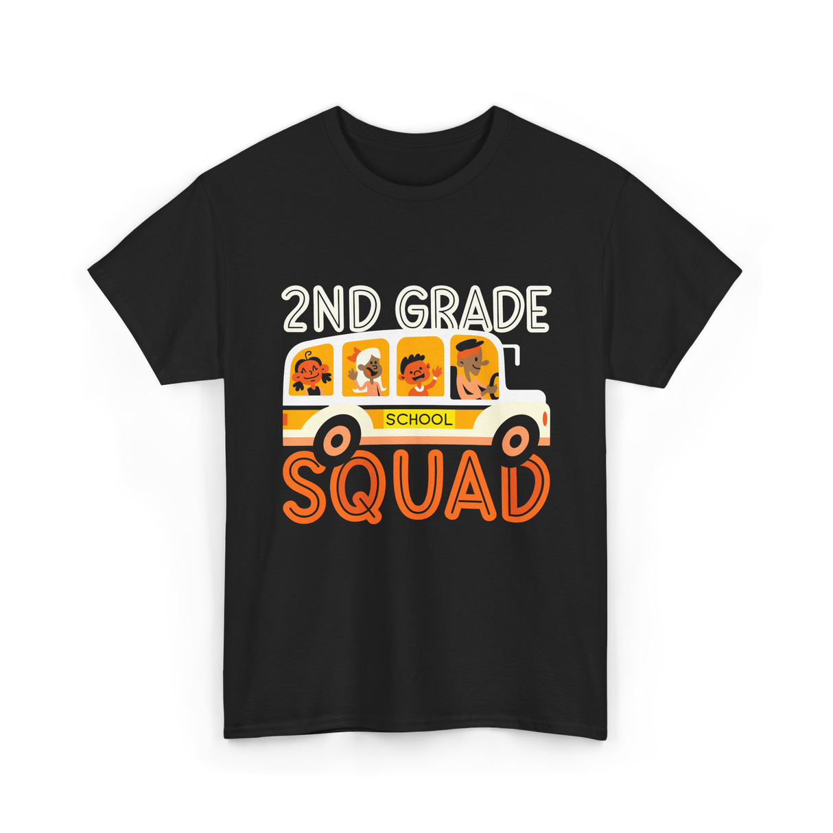 2nd Grade Squad School T-Shirt - Black