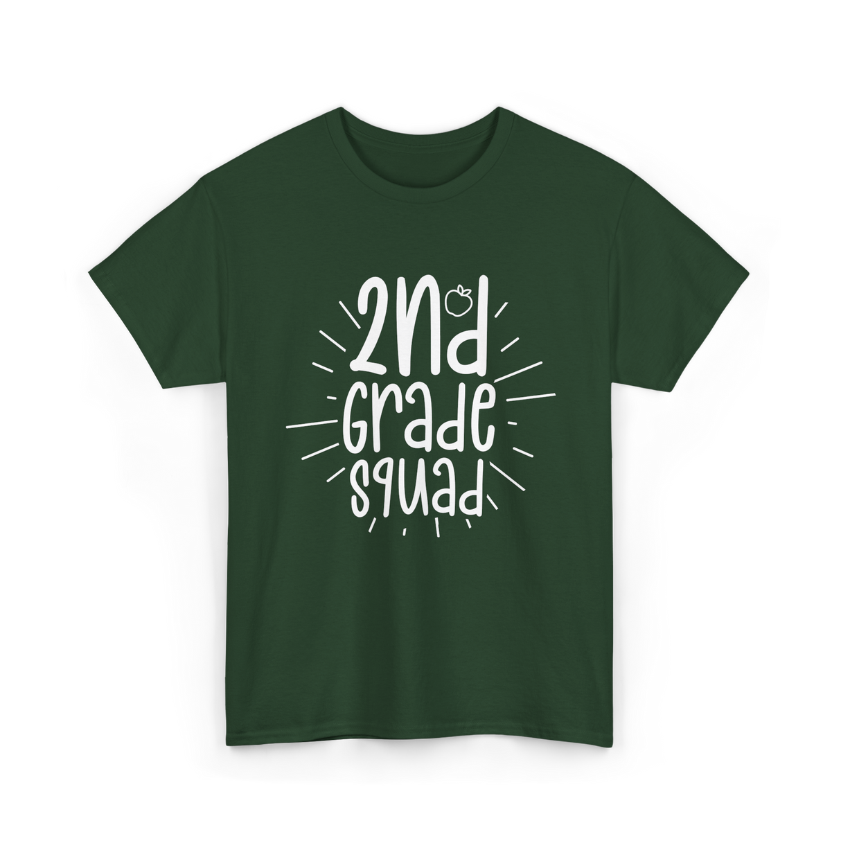 2nd Grade Squad School T-Shirt - Forest Green