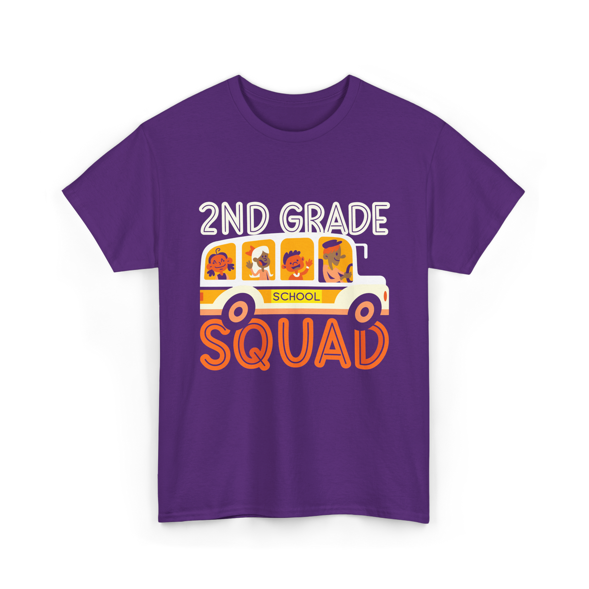 2nd Grade Squad School T-Shirt - Purple