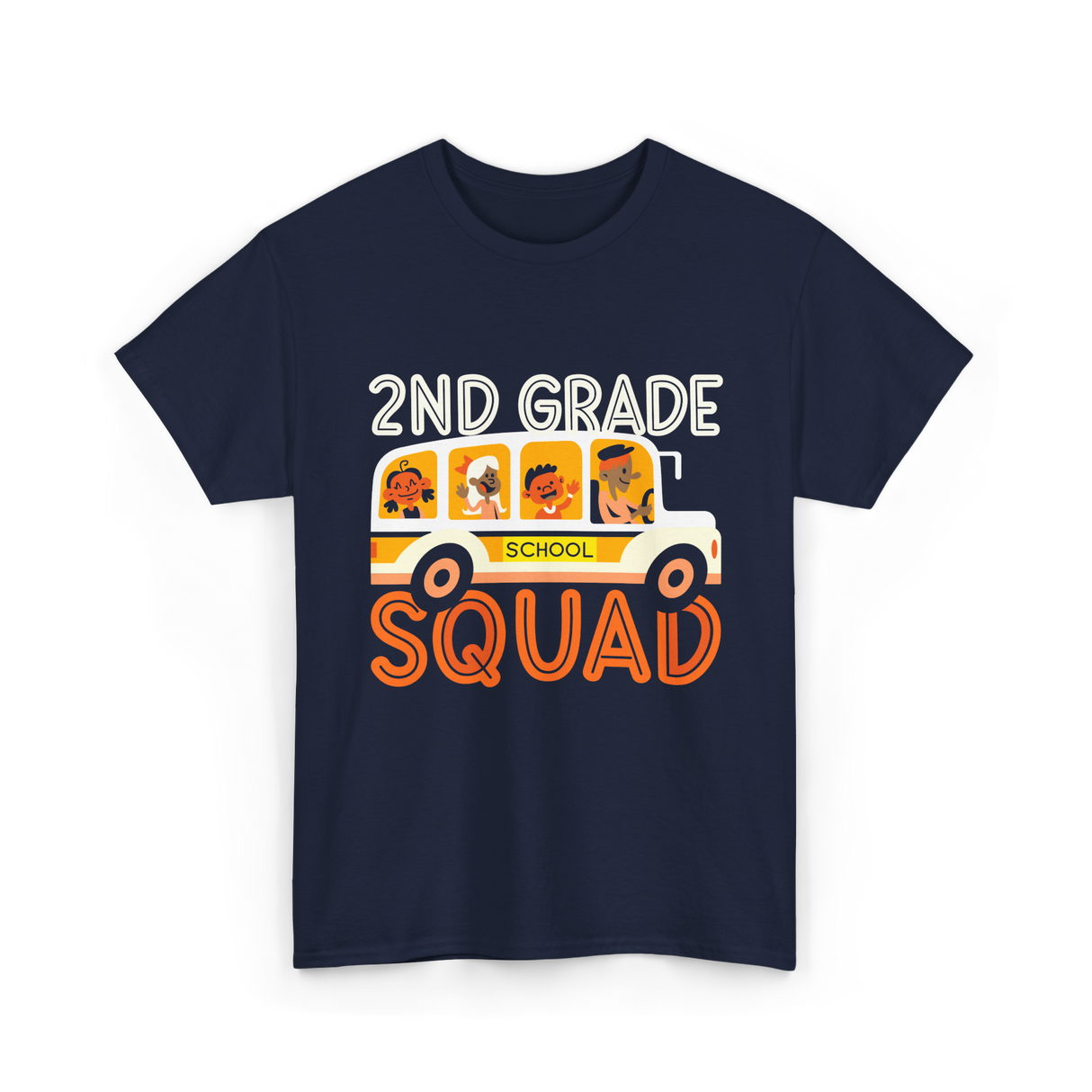 2nd Grade Squad School T-Shirt - Navy