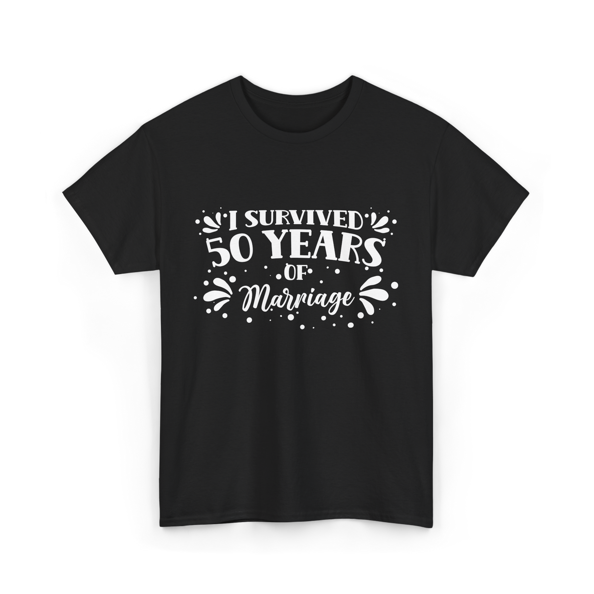 50 Years Marriage Anniversary T-Shirt - Black