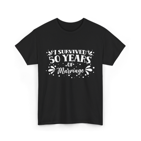50 Years Marriage Anniversary T-Shirt - Black
