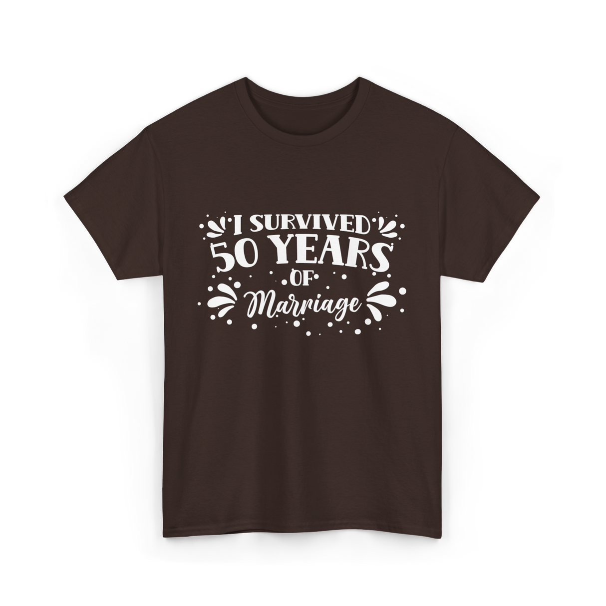 50 Years Marriage Anniversary T-Shirt - Dark Chocolate