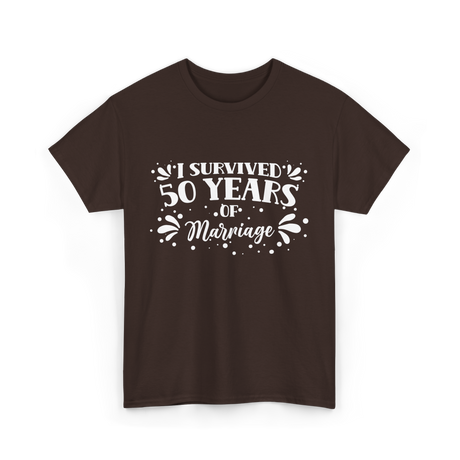50 Years Marriage Anniversary T-Shirt - Dark Chocolate