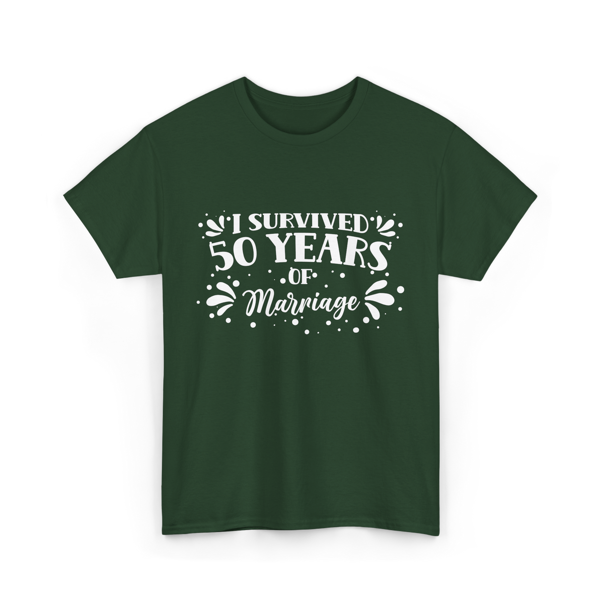 50 Years Marriage Anniversary T-Shirt - Forest Green