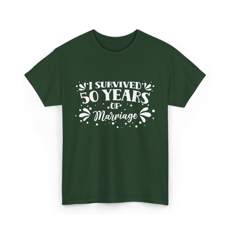 50 Years Marriage Anniversary T-Shirt - Forest Green