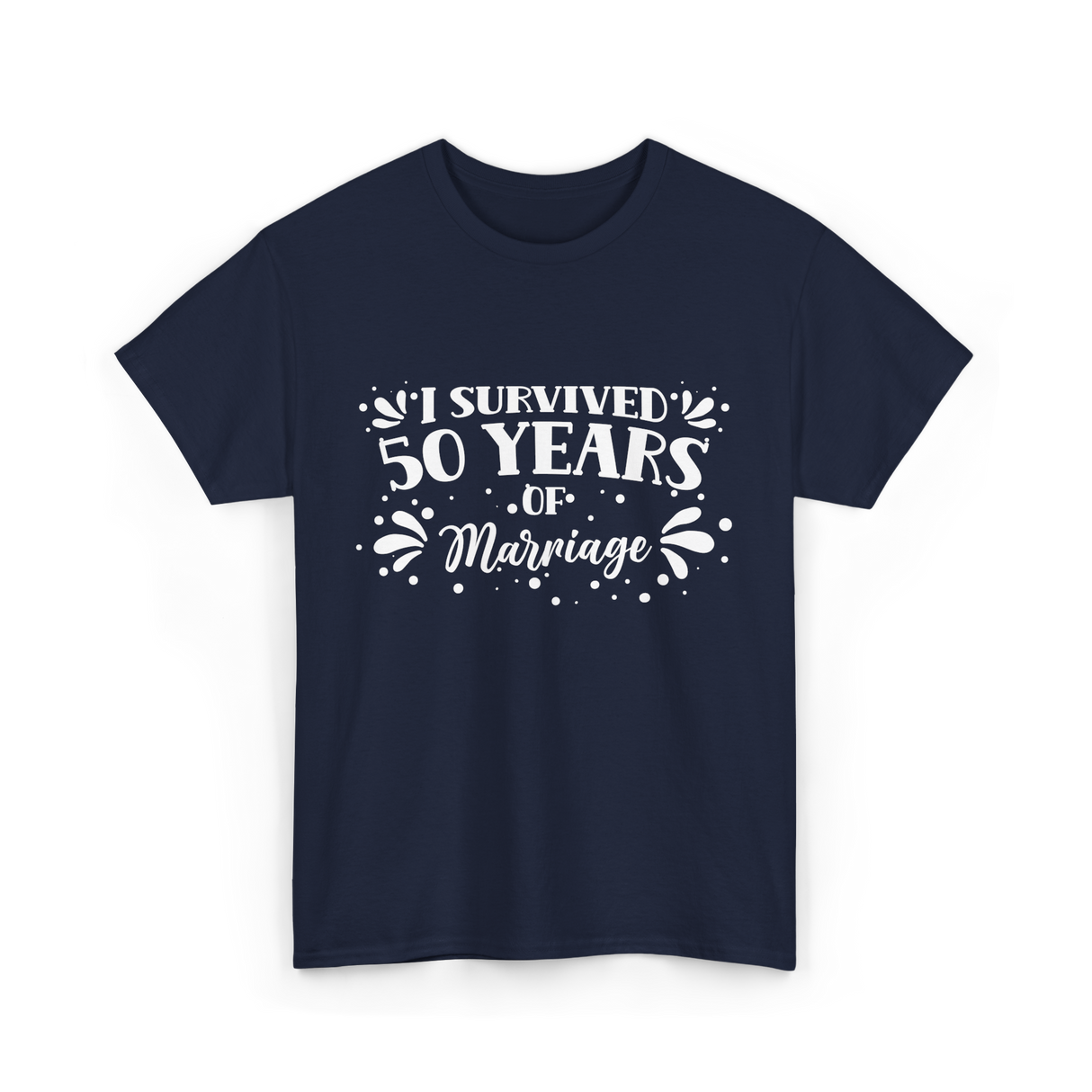 50 Years Marriage Anniversary T-Shirt - Navy