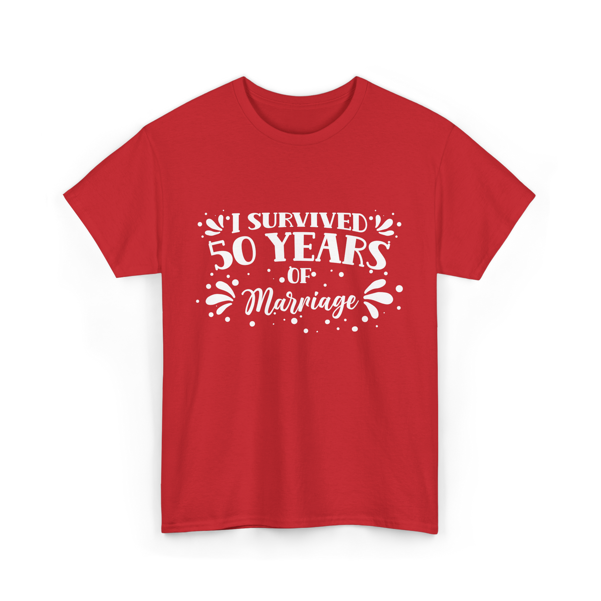 50 Years Marriage Anniversary T-Shirt - Red