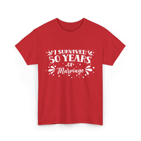 50 Years Marriage Anniversary T-Shirt - Red