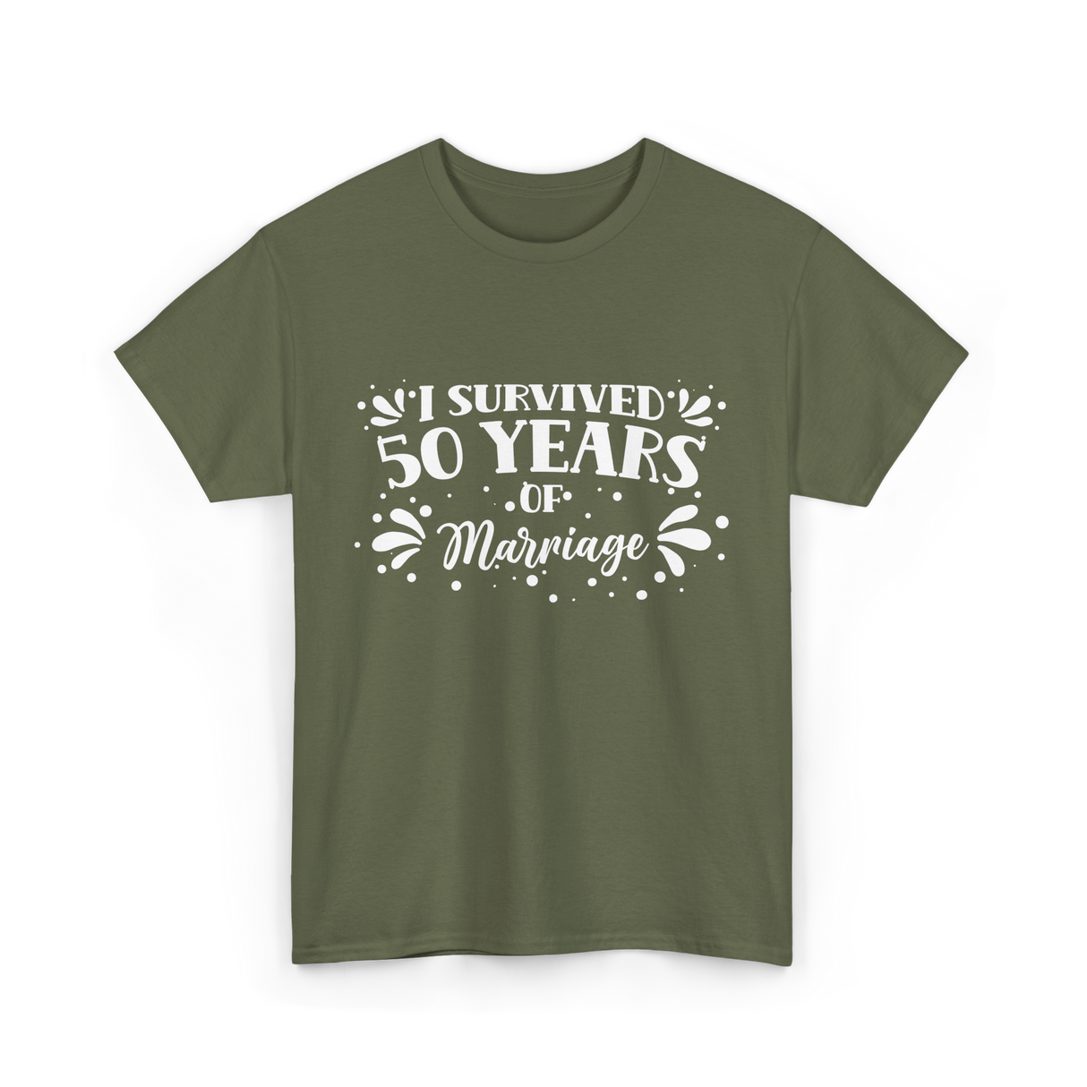 50 Years Marriage Anniversary T-Shirt - Military Green