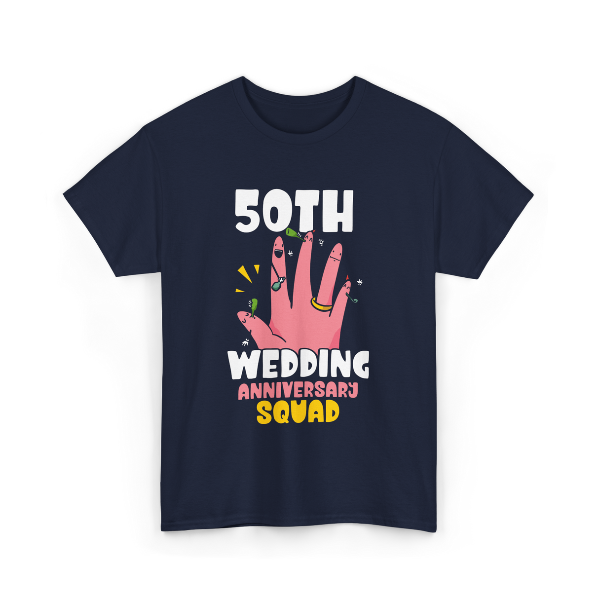 50th Wedding Anniversary Squad Celebration T-Shirt - Navy