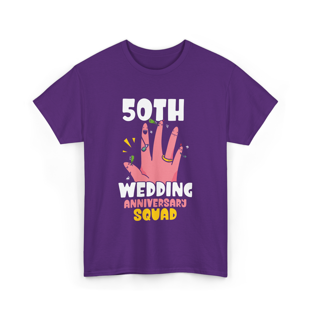 50th Wedding Anniversary Squad Celebration T-Shirt - Purple
