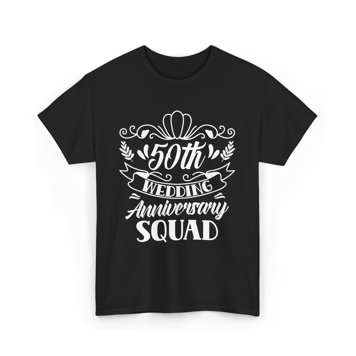 50th Wedding Anniversary Squad T-Shirt - Black