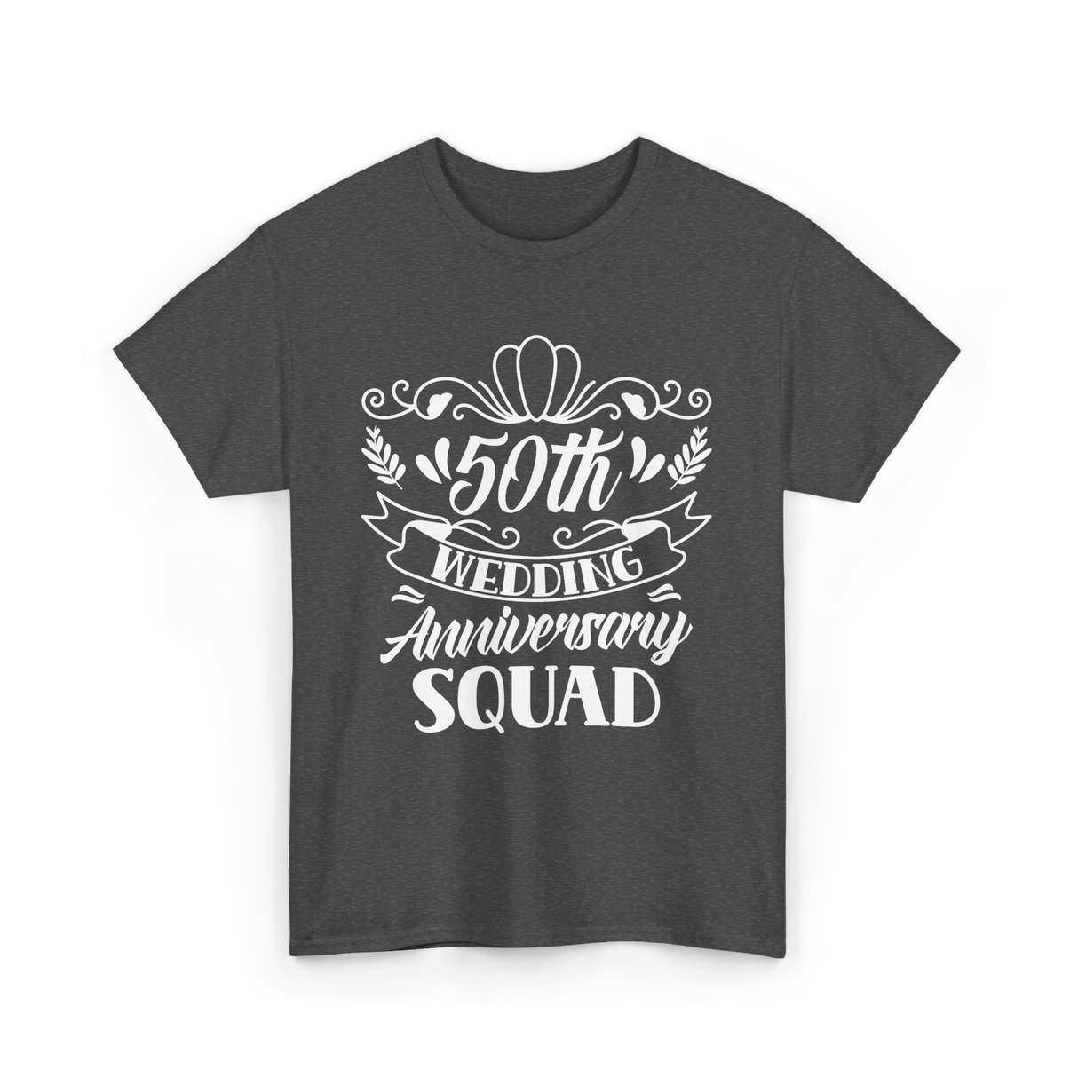 50th Wedding Anniversary Squad T-Shirt - Dark Heather