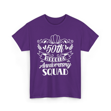 50th Wedding Anniversary Squad T-Shirt - Purple