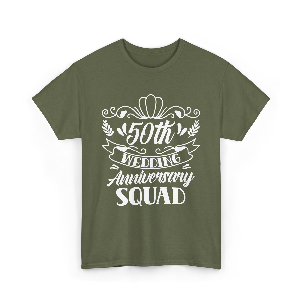 50th Wedding Anniversary Squad T-Shirt - Military Green