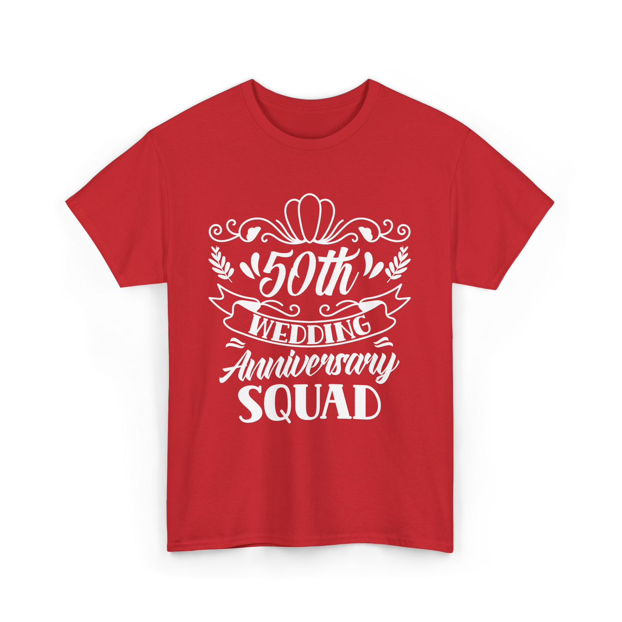 50th Wedding Anniversary Squad T-Shirt - Red