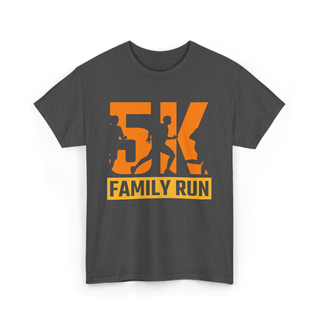 5K Family Run Race Runner T-Shirt - Dark Heather
