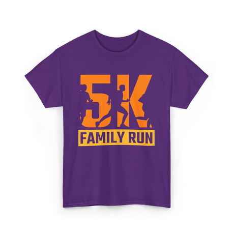 5K Family Run Race Runner T-Shirt - Purple