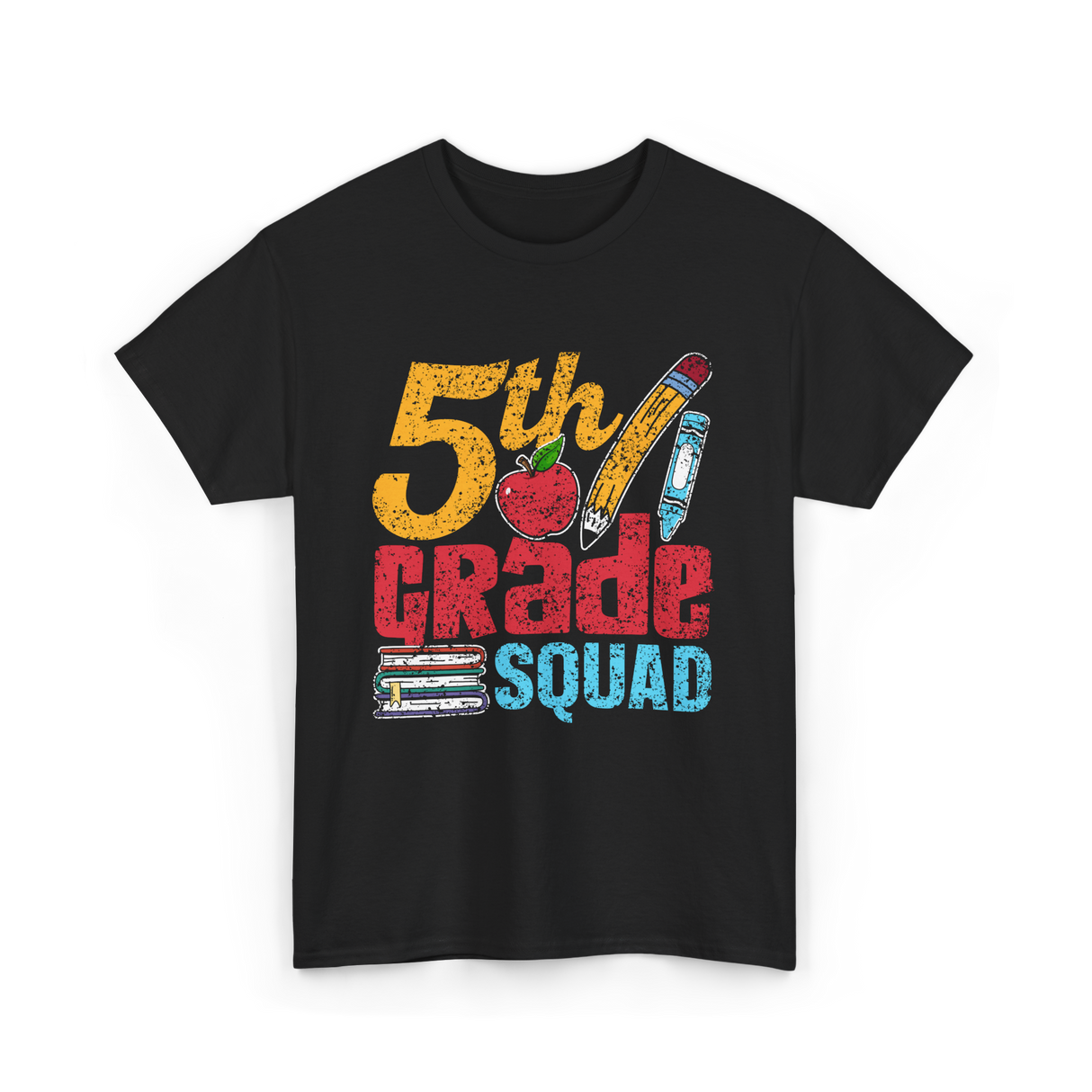5th Grade Squad Kids T-Shirt - Black
