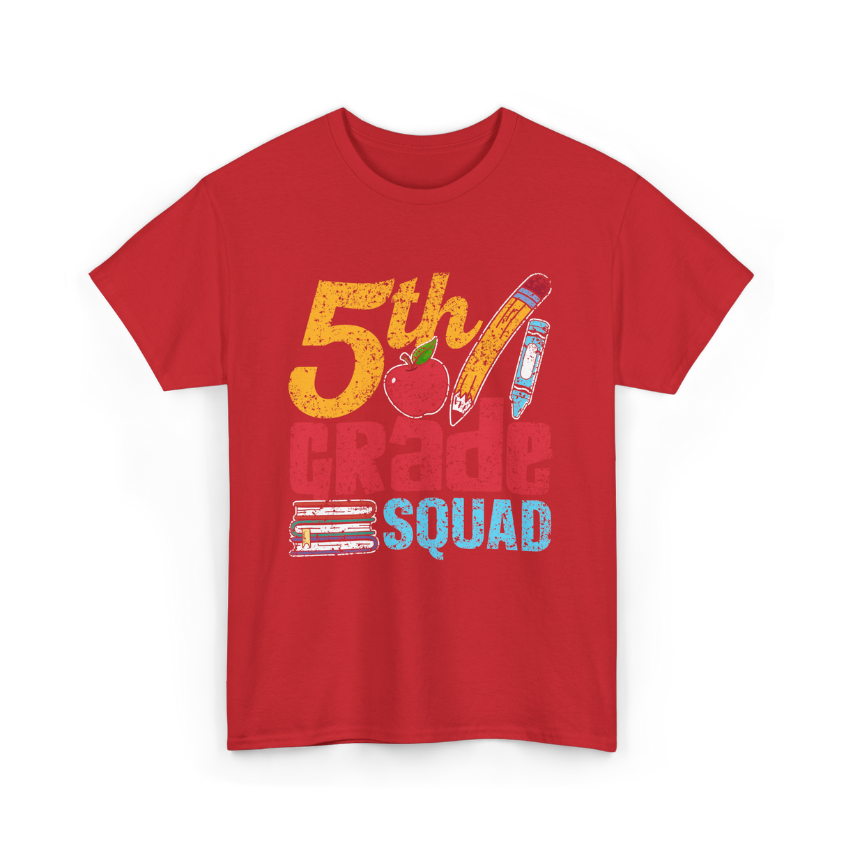 5th Grade Squad Kids T-Shirt - Red