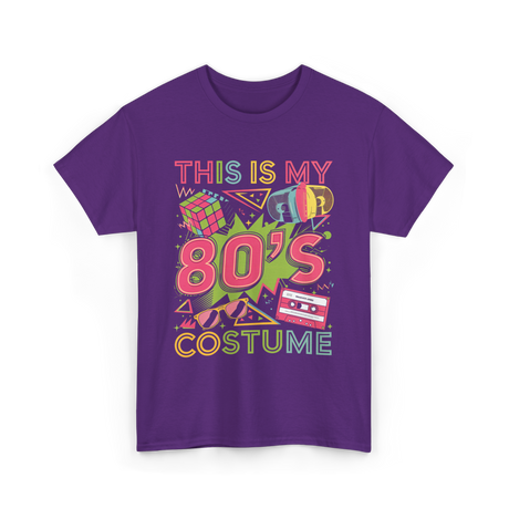 80s Costume 1980s Retro Party T-Shirt - Purple