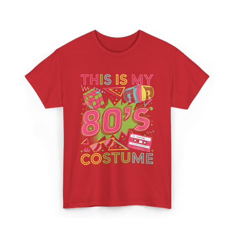 80s Costume 1980s Retro Party T-Shirt - Red