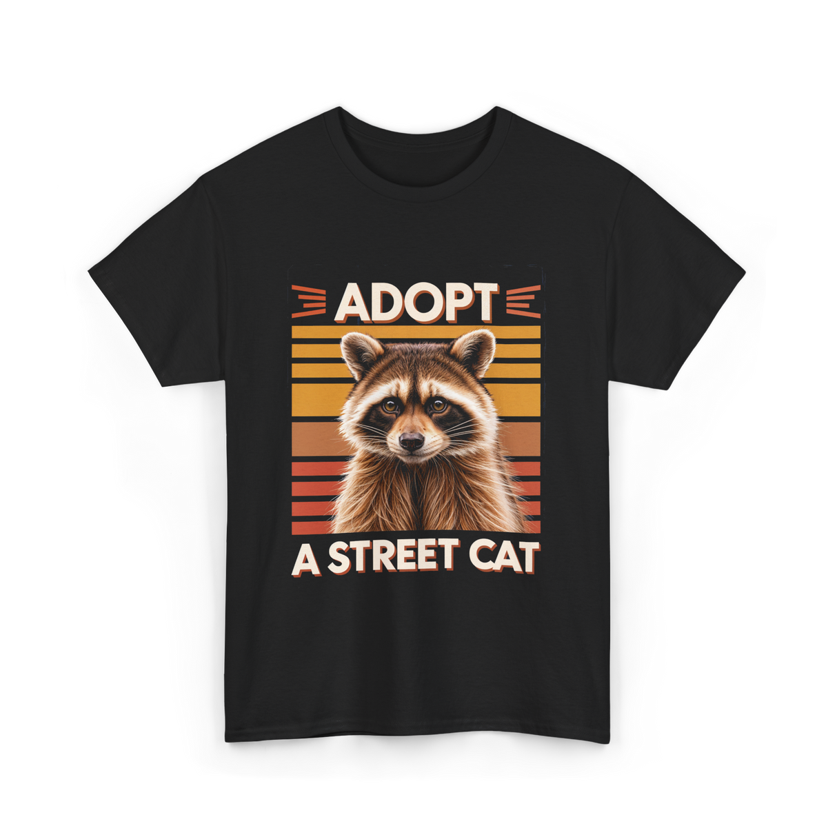 Adopt A Street Cat Cat Adoption T-Shirt - Black