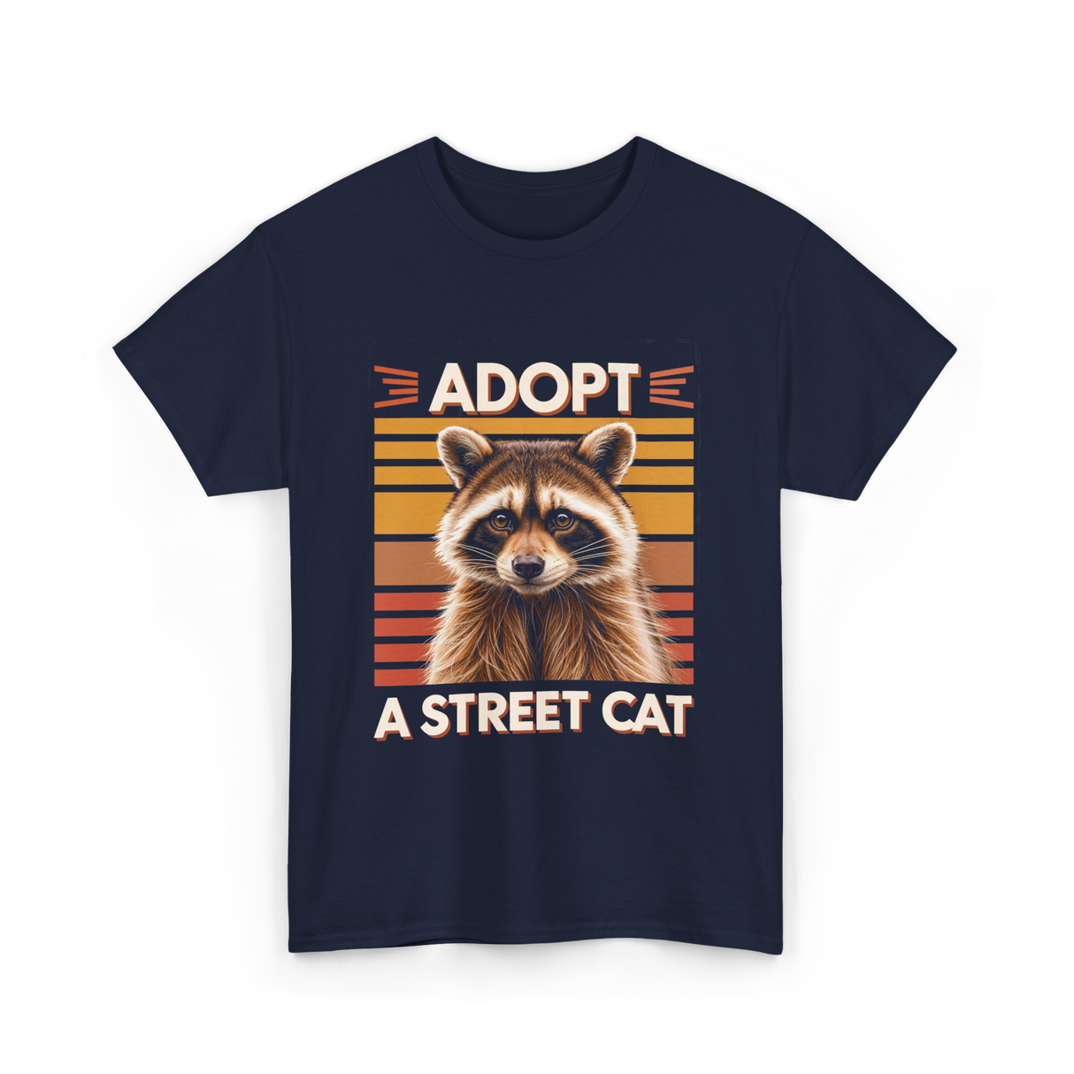 Adopt A Street Cat Cat Adoption T-Shirt - Navy