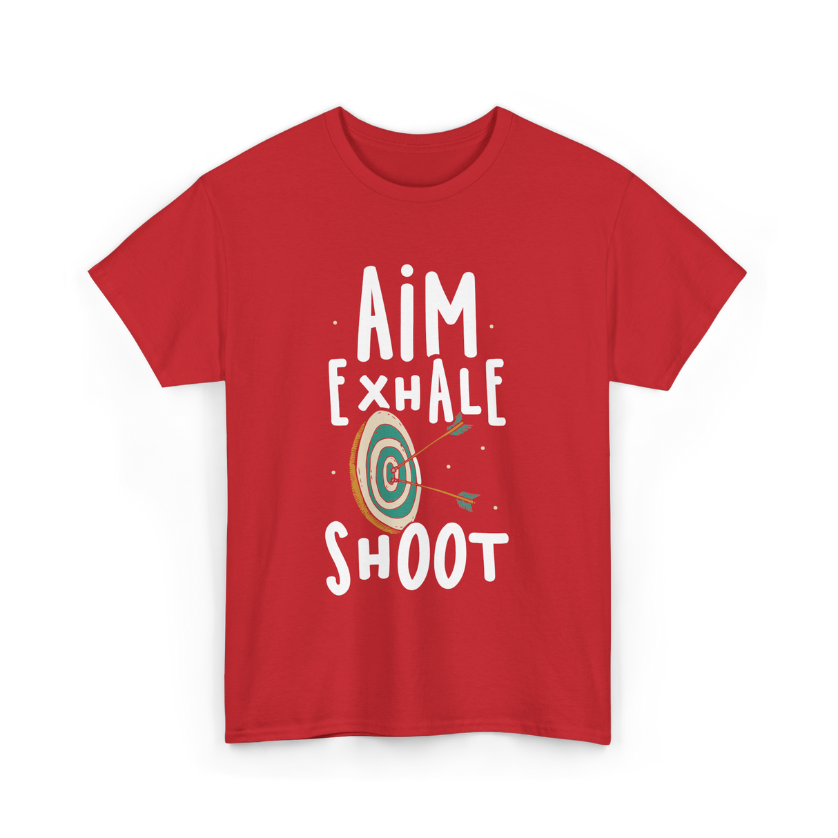 Aim Exhale Shoot Archery T-Shirt - Red