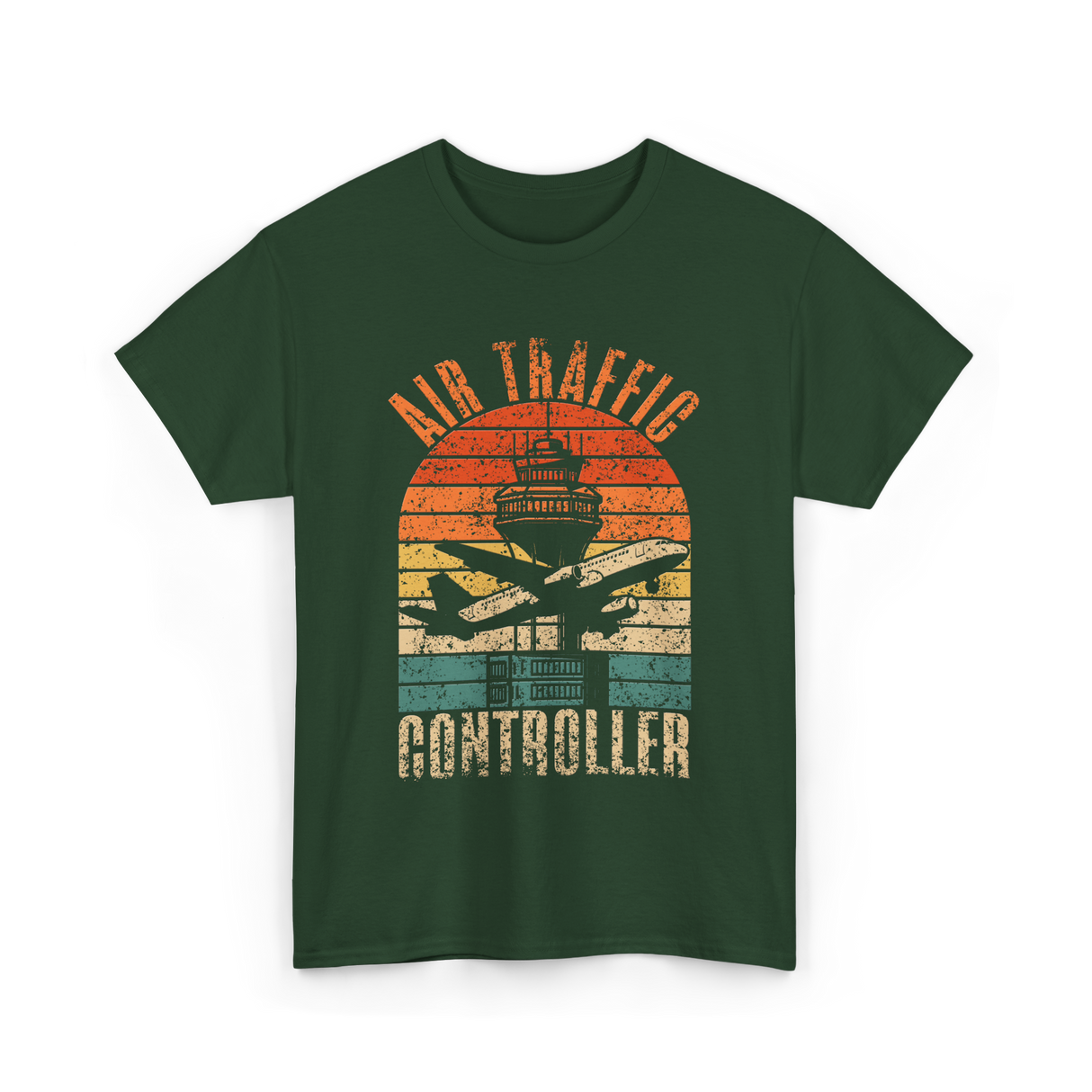 Air Traffic Controller Control T-Shirt - Forest Green