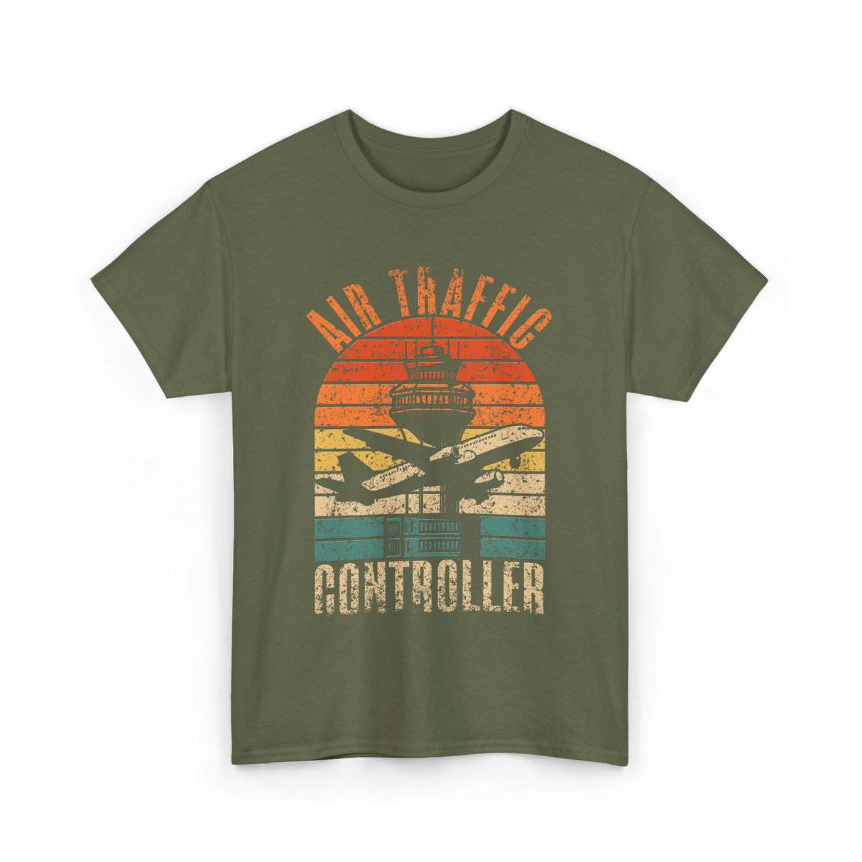 Air Traffic Controller Control T-Shirt - Military Green