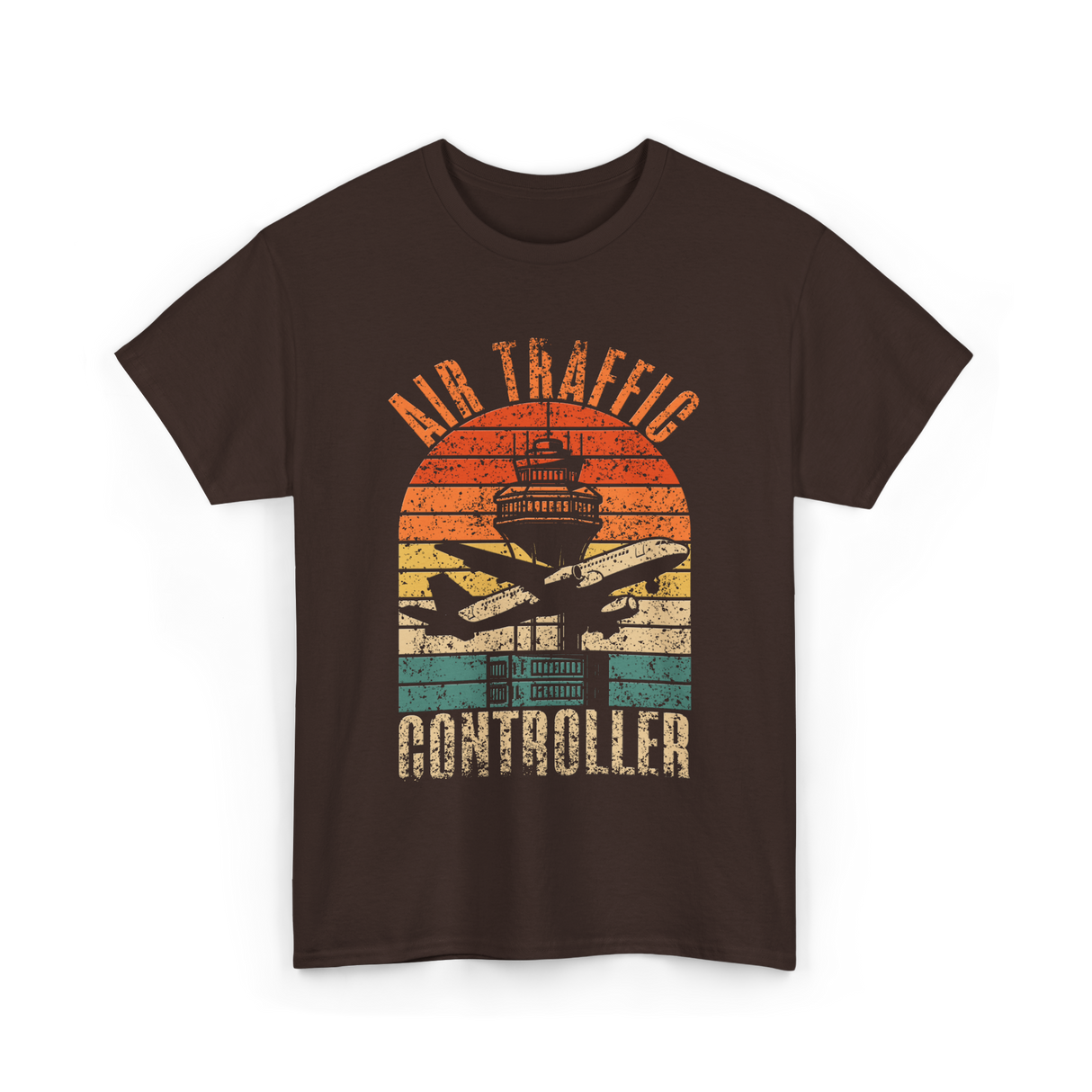 Air Traffic Controller Control T-Shirt - Dark Chocolate
