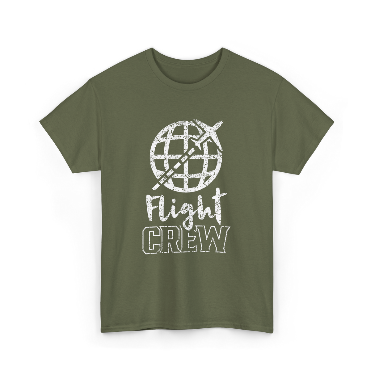 Airplane Aviation T-Shirt - Military Green