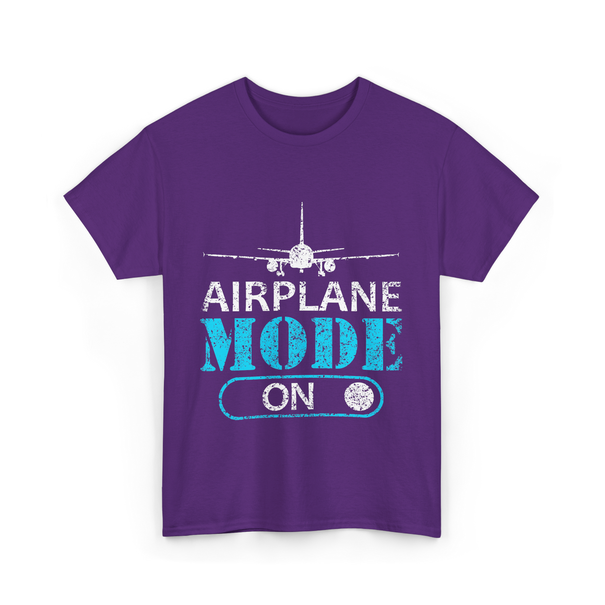 Airplane Mode On Aviation Pilot T-Shirt - Purple