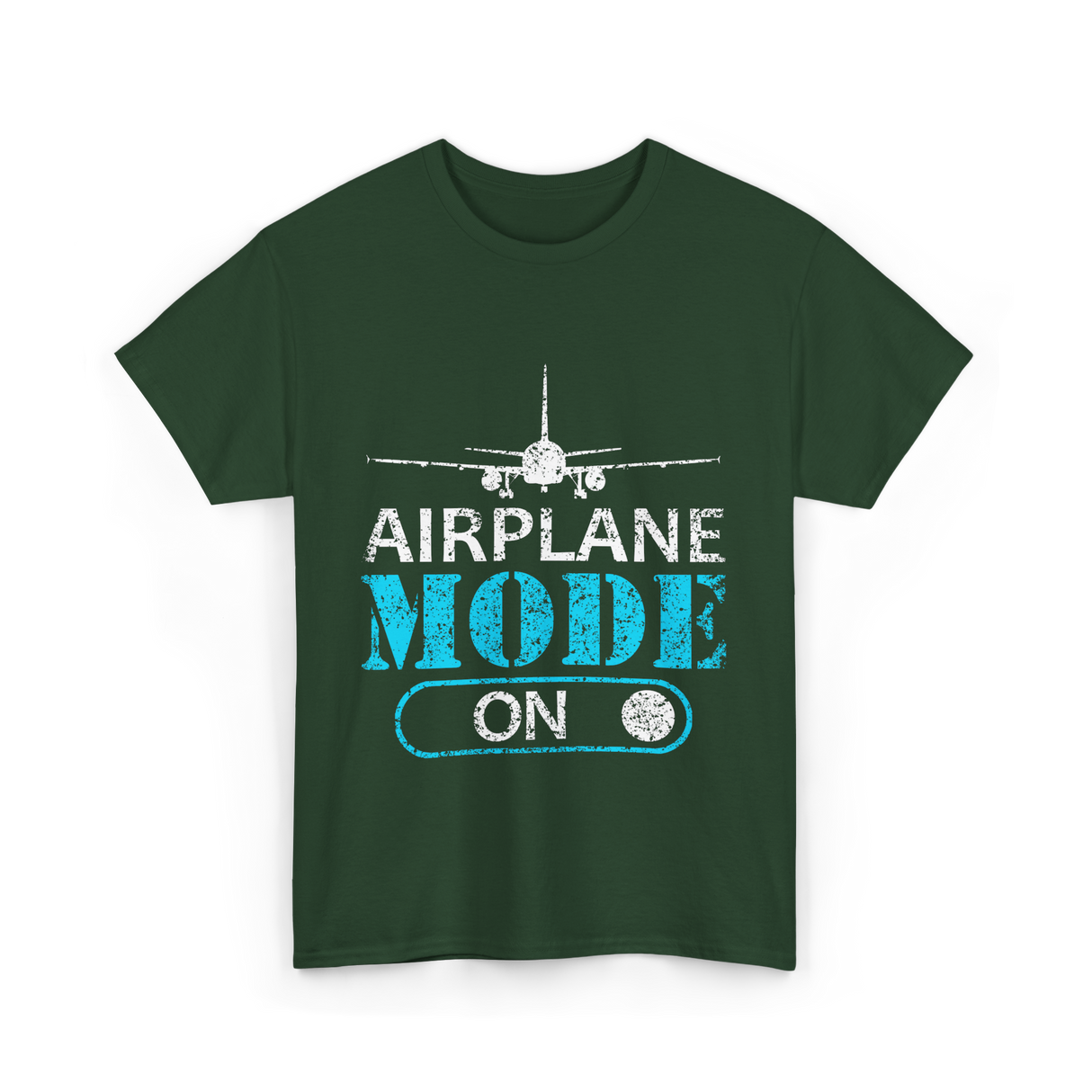Airplane Mode On Aviation Pilot T-Shirt - Forest Green