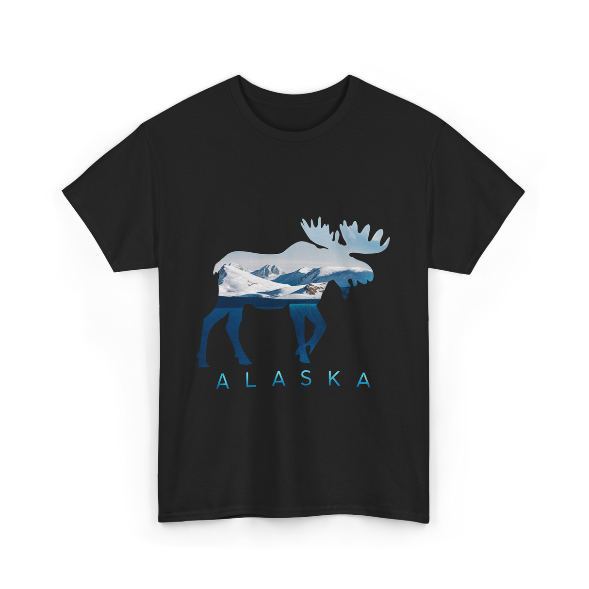 Alaska Moose Wildlife Nature T-Shirt - Black