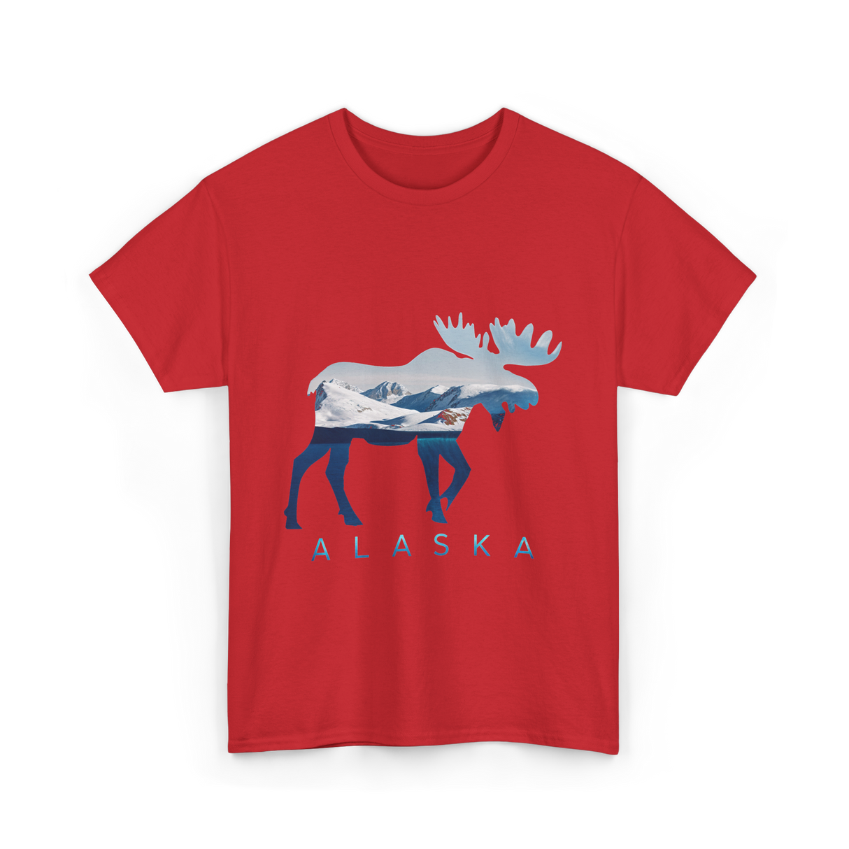 Alaska Moose Wildlife Nature T-Shirt - Red