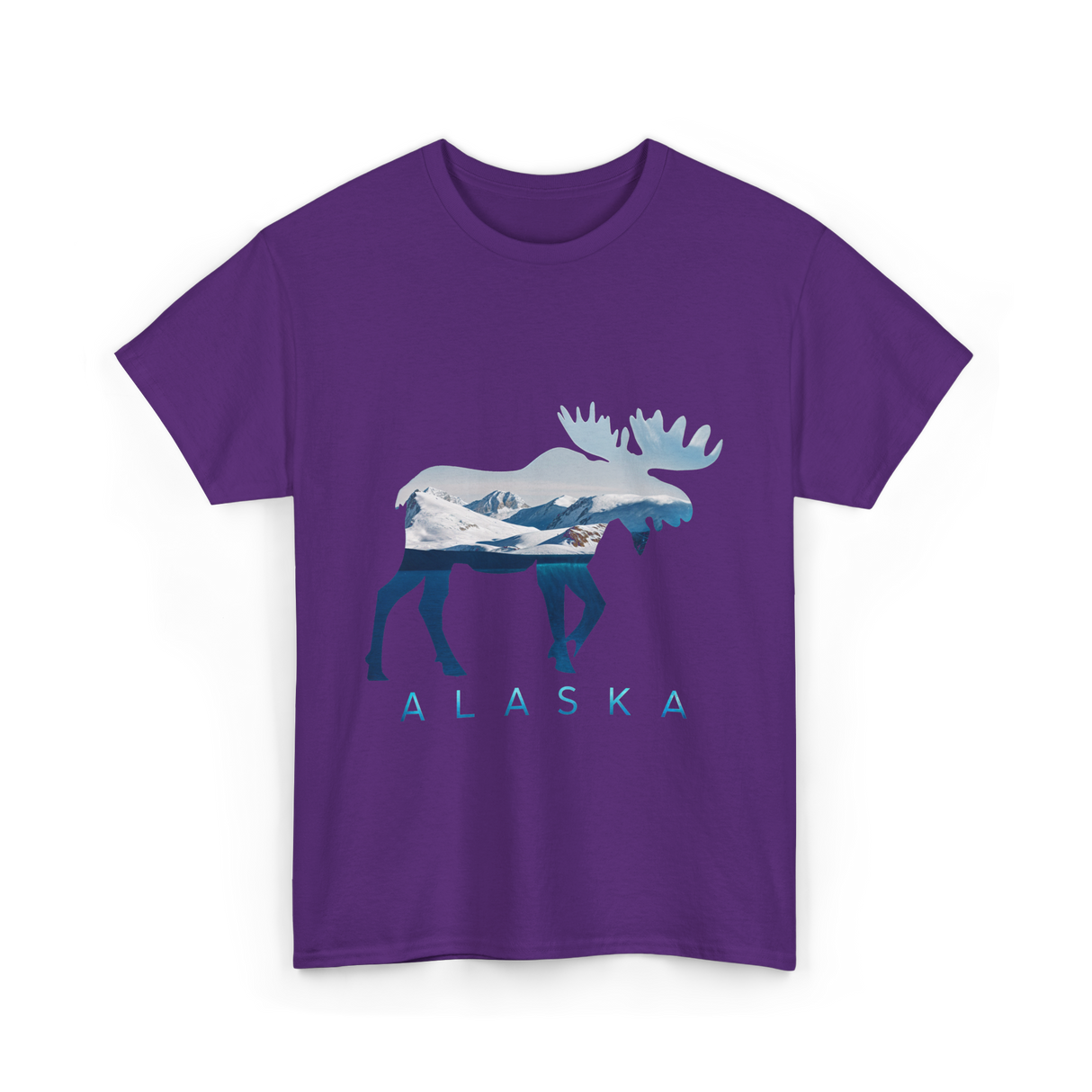 Alaska Moose Wildlife Nature T-Shirt - Purple