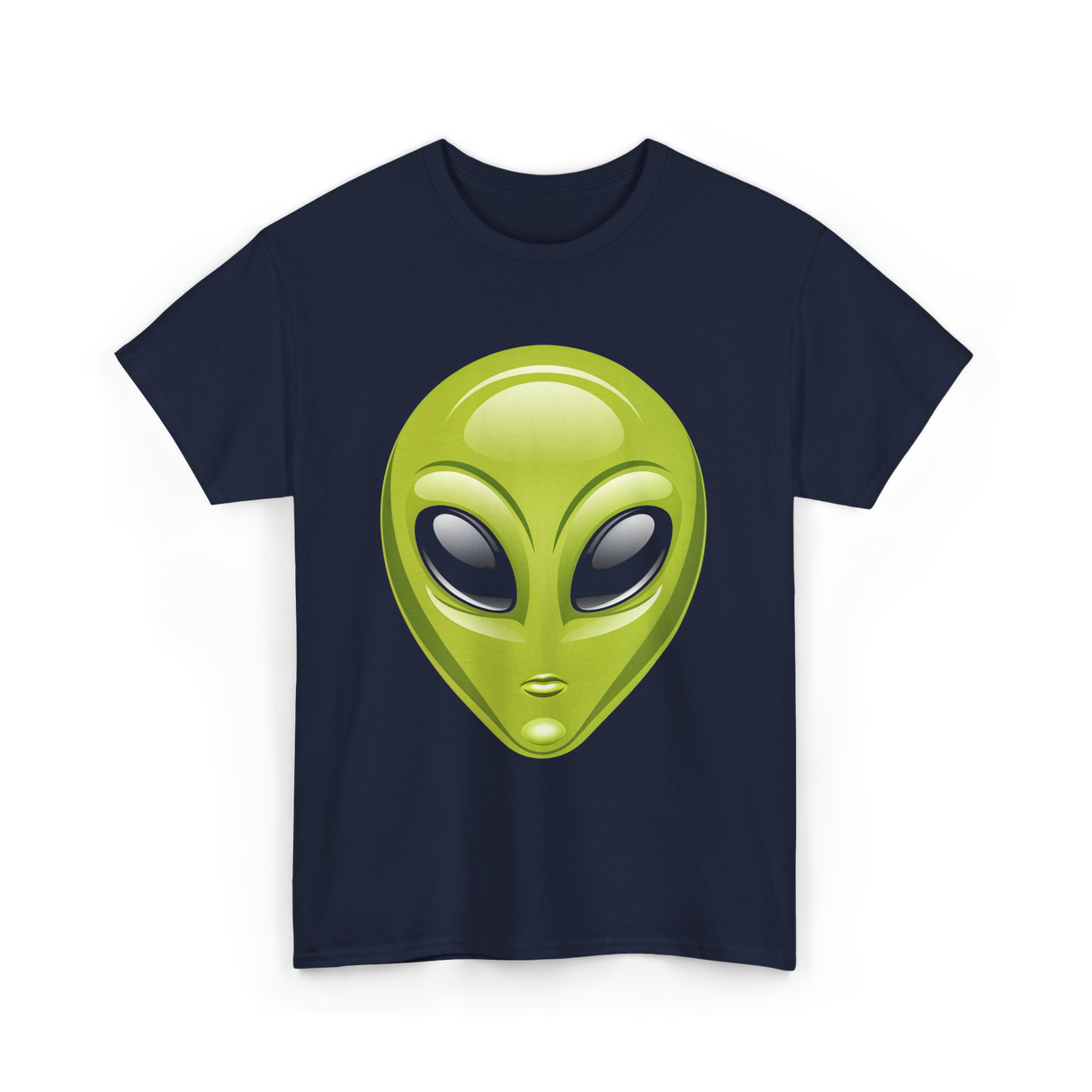 Alien Head Colorful Alien T-Shirt - Navy