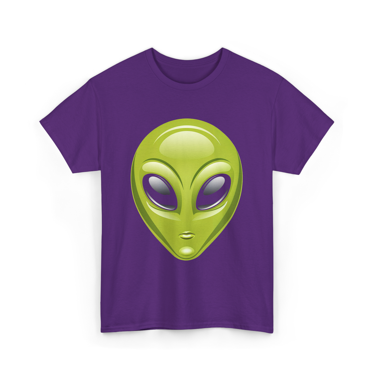 Alien Head Colorful Alien T-Shirt - Purple