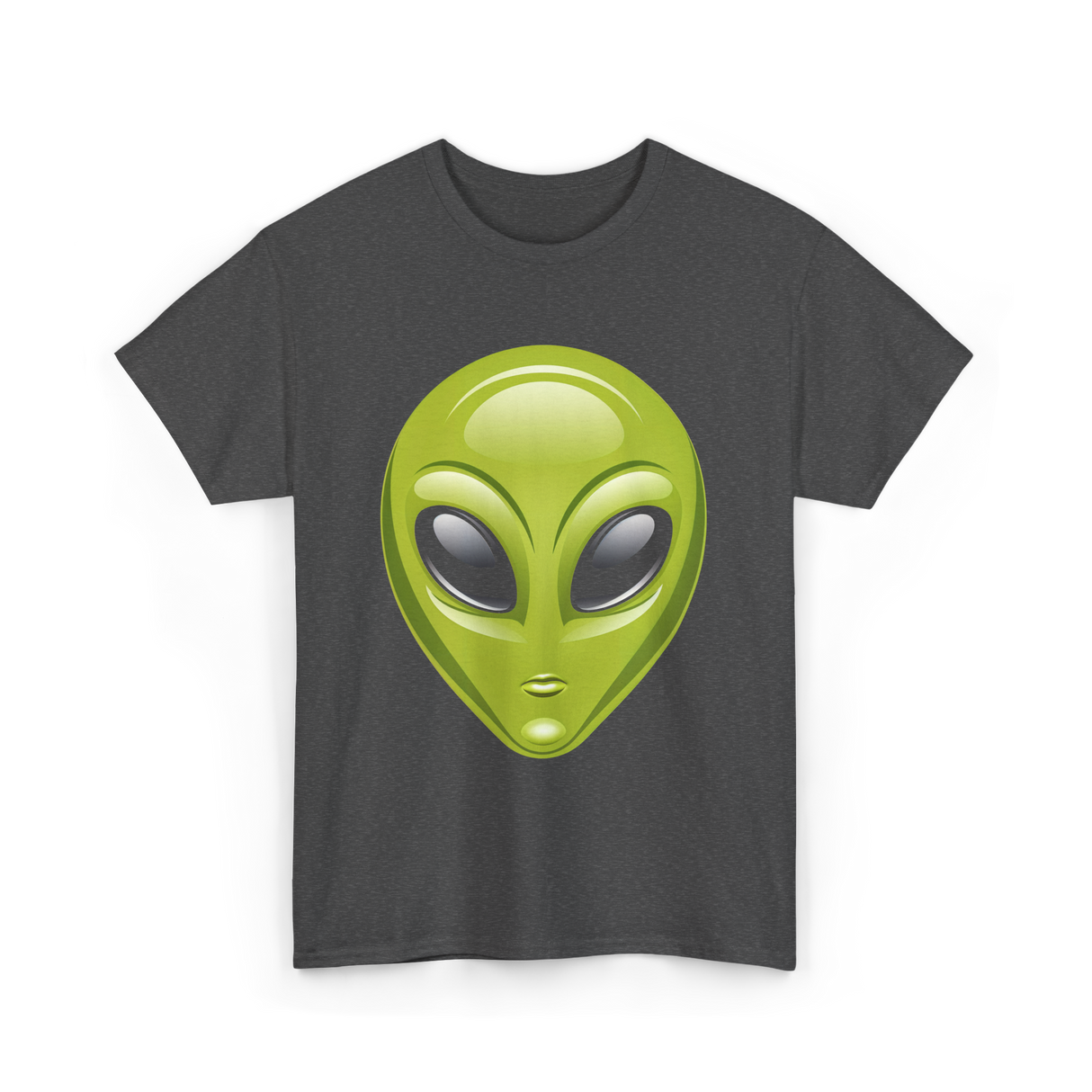 Alien Head Colorful Alien T-Shirt - Dark Heather